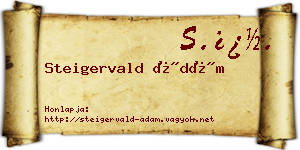 Steigervald Ádám névjegykártya